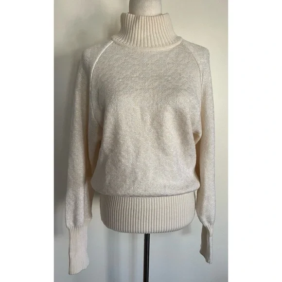 Vintage 80s 90s HEAD Sportswear Ski Sweater Ivory Soft 100% Wool Women's Size M - Picture 1 of 6